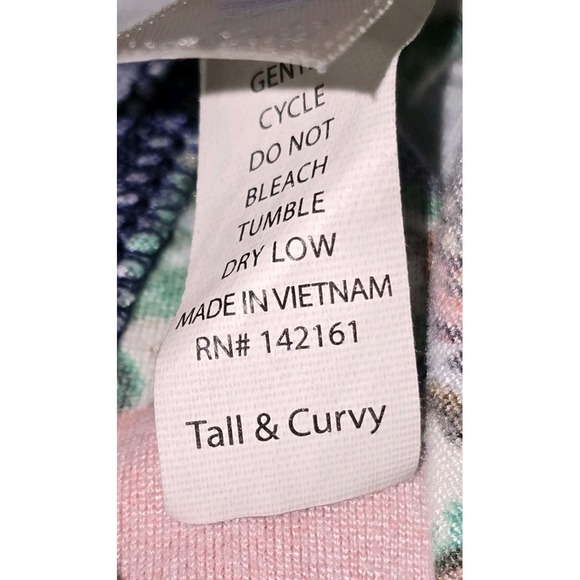 LuLaRoe Leggings Tall & Curvy Multicolor Striped Floral - Picture 11 of 11